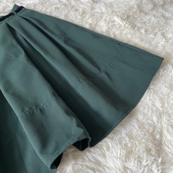 Zarae Belted Mid-Length Flare Skirt Green - Picture 4 of 5
